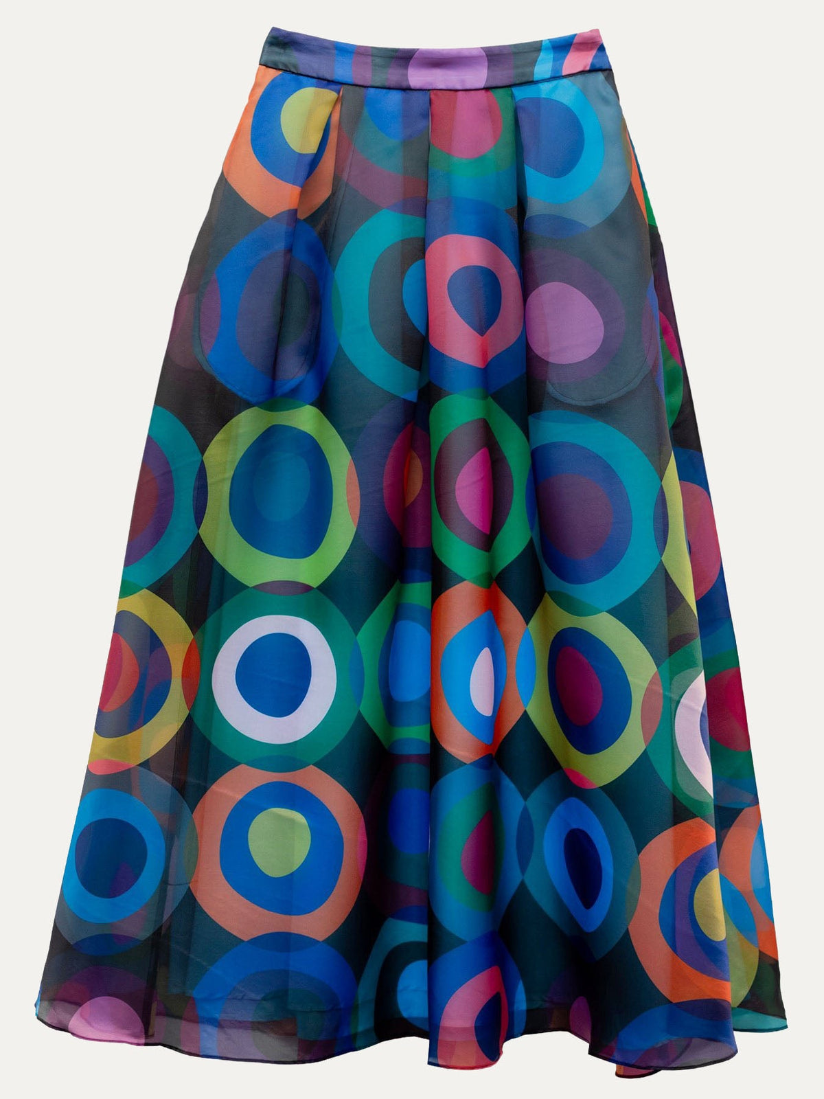 JASMINE maxi skirt Circles Navy - Lesley Evers-holiday-jasmine-maxi skirt