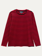 JEANETTE tee Black & Red Stripe - Lesley Evers-Black-black and red-cardinal