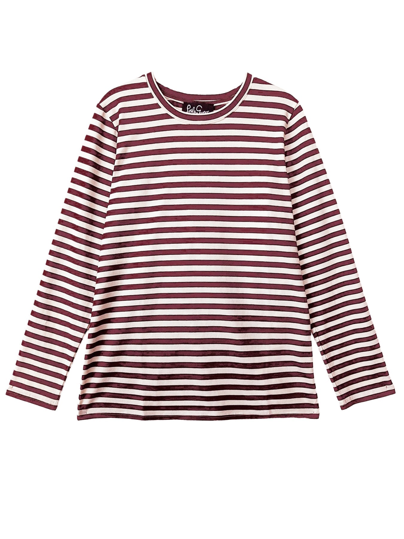 JEANETTE tee Burgundy Stripe - Lesley Evers - burgundy - maroon - service_blocked