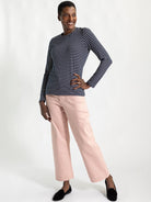 JEANETTE tee Navy & White Stripe - Lesley Evers - Black - black and white - Shop