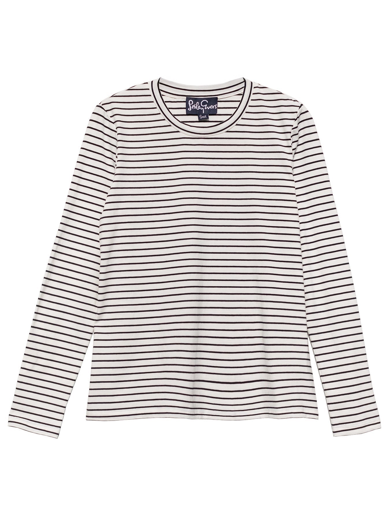 JEANETTE tee White & Black Stripe - Lesley Evers - Black - black and white - Shop