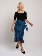 JENNY wrap skirt May Flowers Blue - Lesley Evers - may flowers - new - New Arrivals