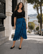JENNY wrap skirt May Flowers Blue - Lesley Evers - may flowers - new - New Arrivals
