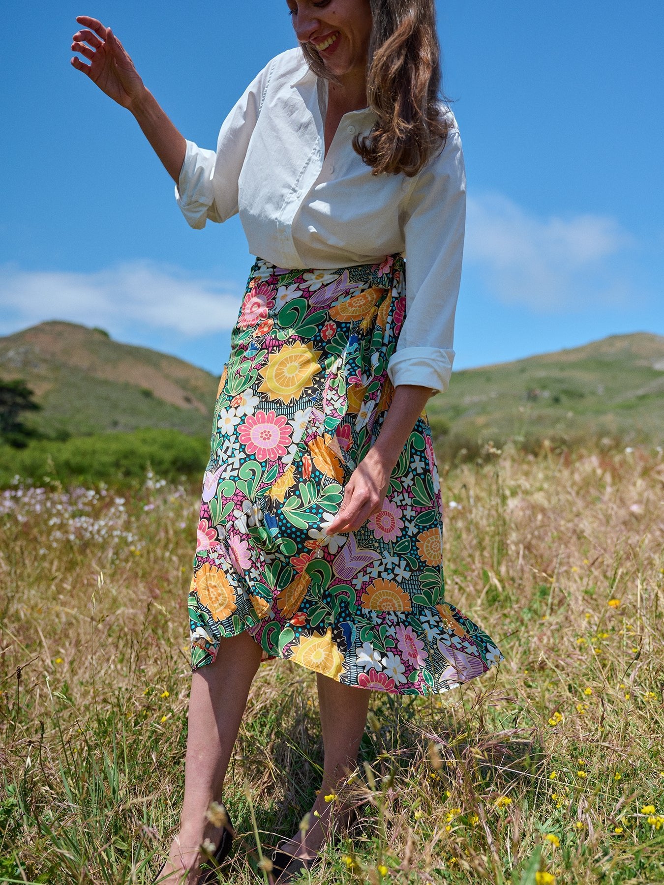 JENNY wrap skirt Sunshine - Lesley Evers - new - New Arrivals - Shop