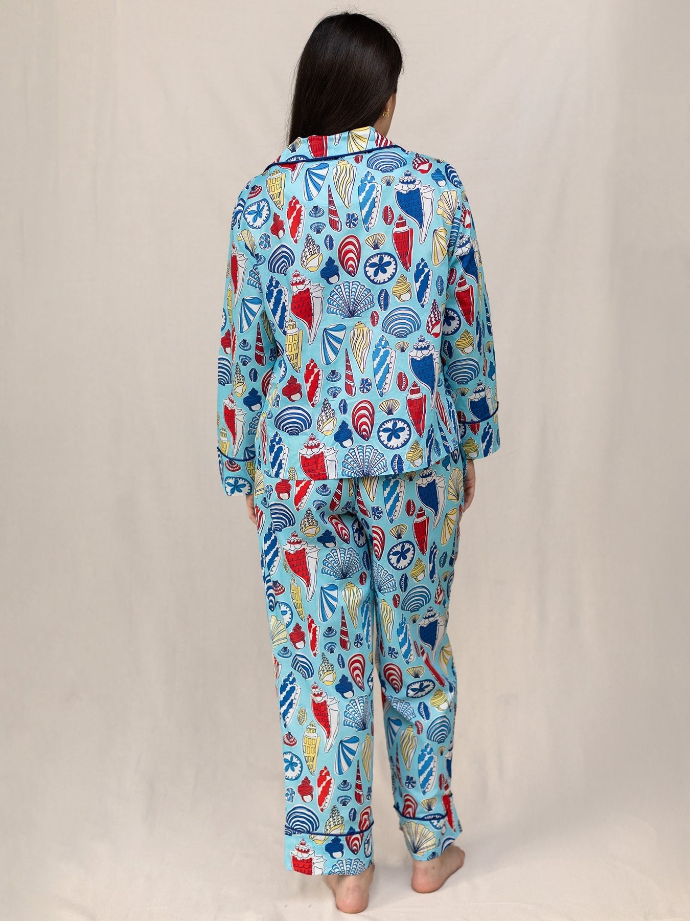JOSEPHINE pajama Seashells - Lesley Evers - cotton PJs - friday - gifts under $150