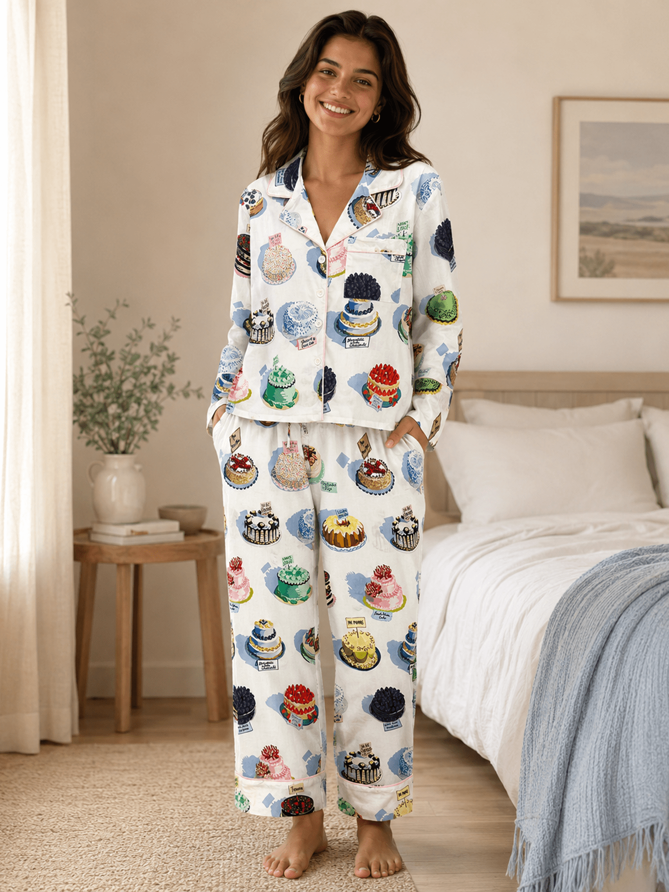 JOSEPHINE pajama set Cakes - Lesley Evers - BF200 - cotton PJs - friday