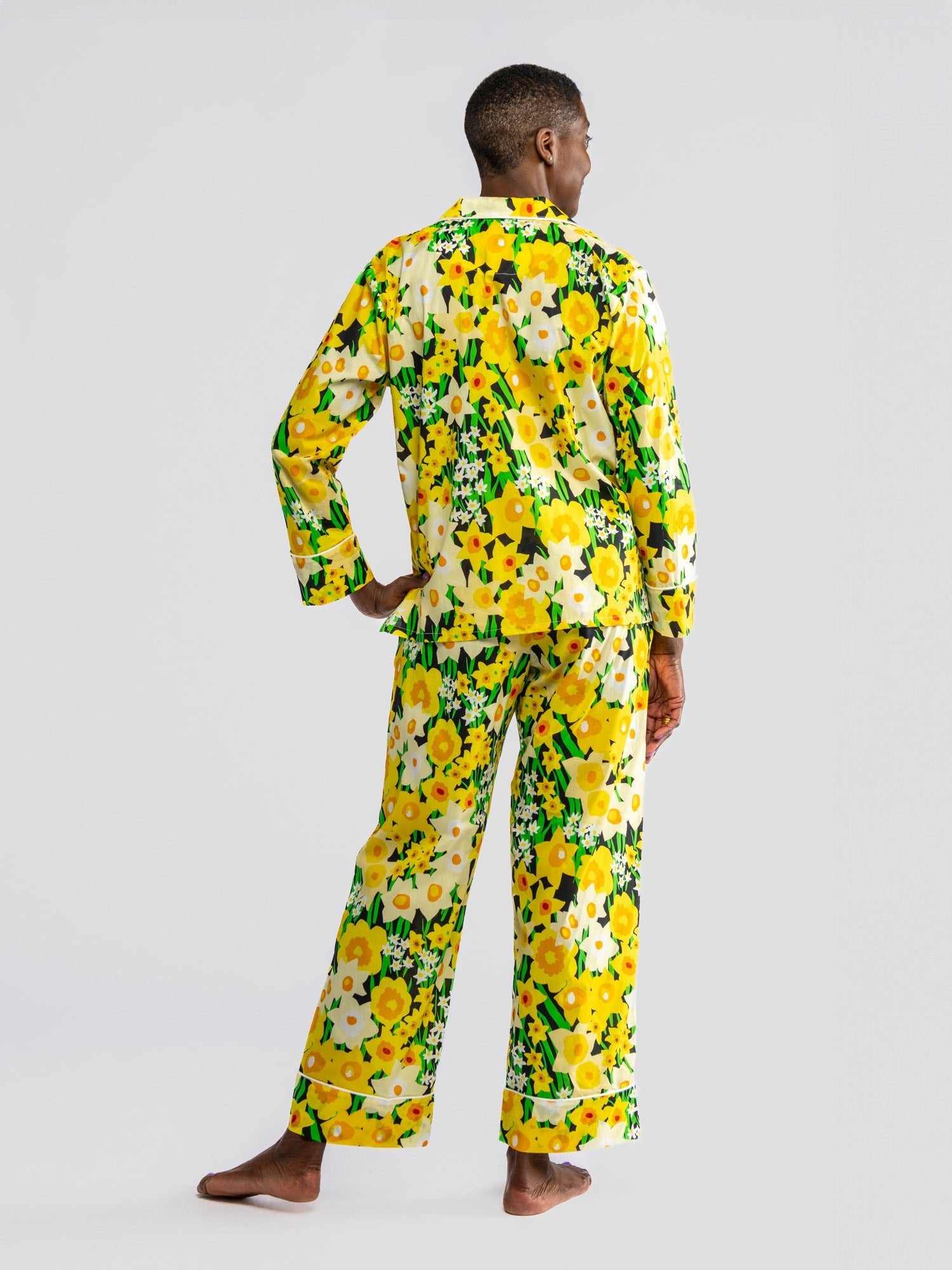 JOSEPHINE pajama set Daffodils - Lesley Evers - cotton PJs - daffodils - daffodils yellow
