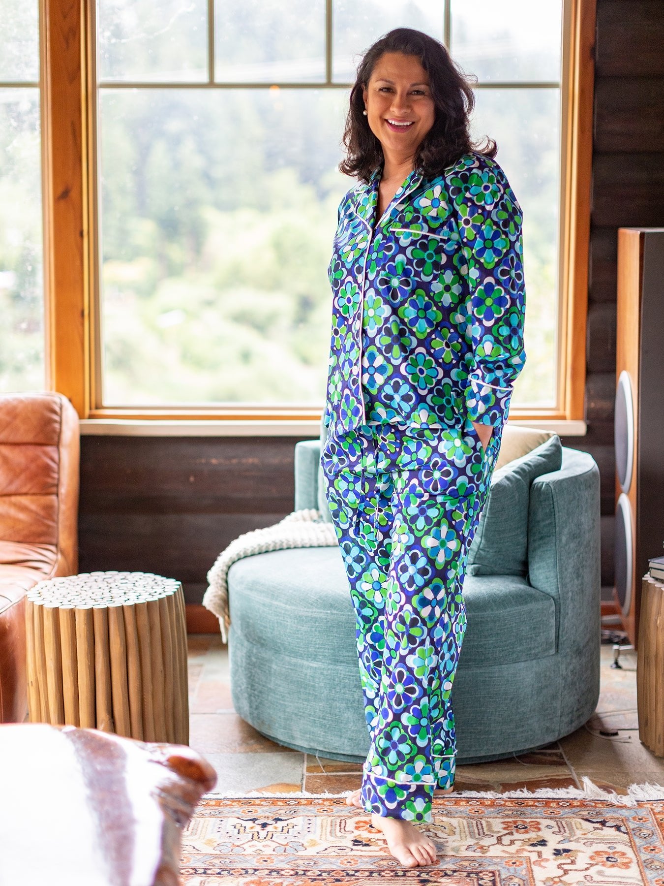 JOSEPHINE pajama set Jubilee Blue - Lesley Evers - cotton PJs - lounge - pajamas