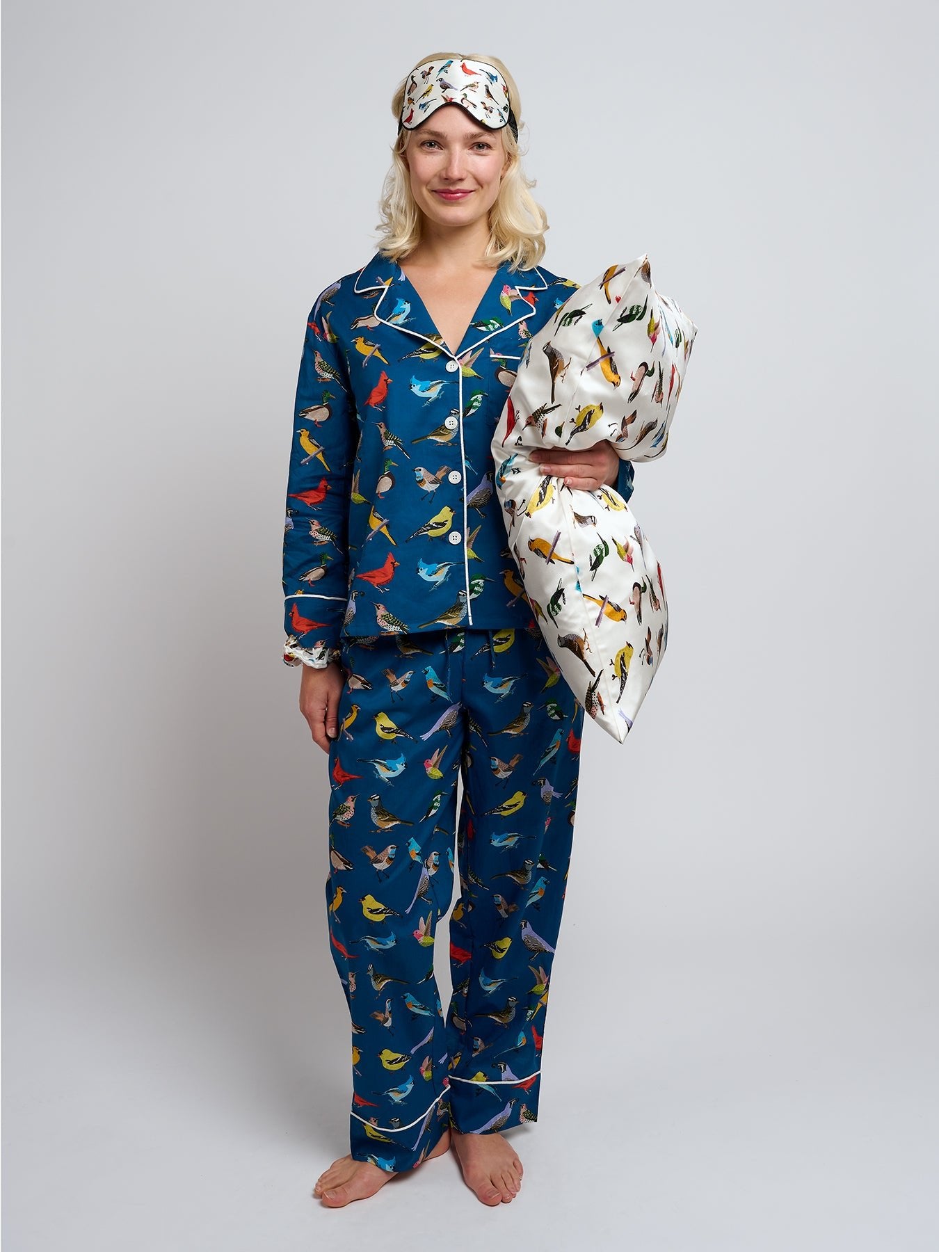 JOSEPHINE pajama set Navy Birds – Lesley Evers