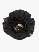 JOSIE jacquard jewelry pouch Dots Black and White - Lesley Evers - case - cosmetic bag - gifts under $75