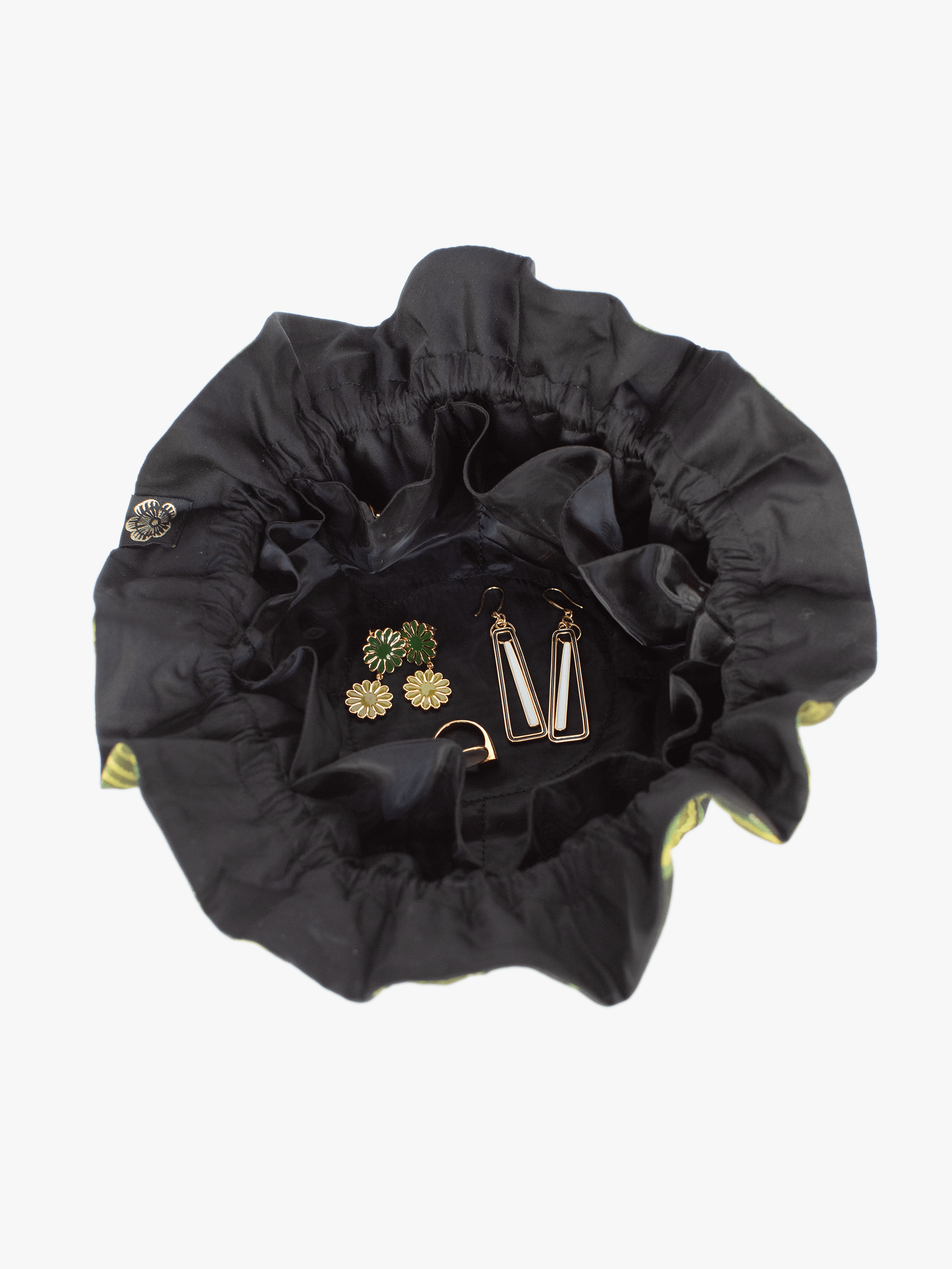 JOSIE jacquard jewelry pouch Lily of the Valley - Lesley Evers - case - cosmetic bag - gifts under $75