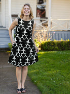 JUNIPER Black Fleurette - Lesley Evers - Black - Dress - juniper