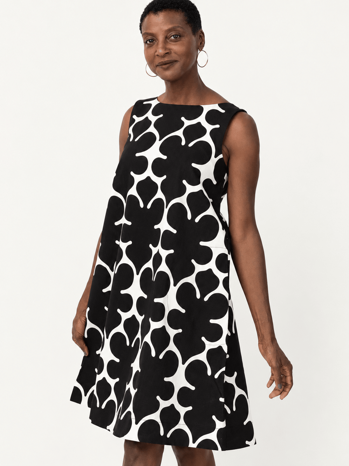 JUNIPER Black Fleurette - Lesley Evers-Black-Dress-juniper