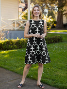 JUNIPER Black Fleurette - Lesley Evers - Black - Dress - juniper