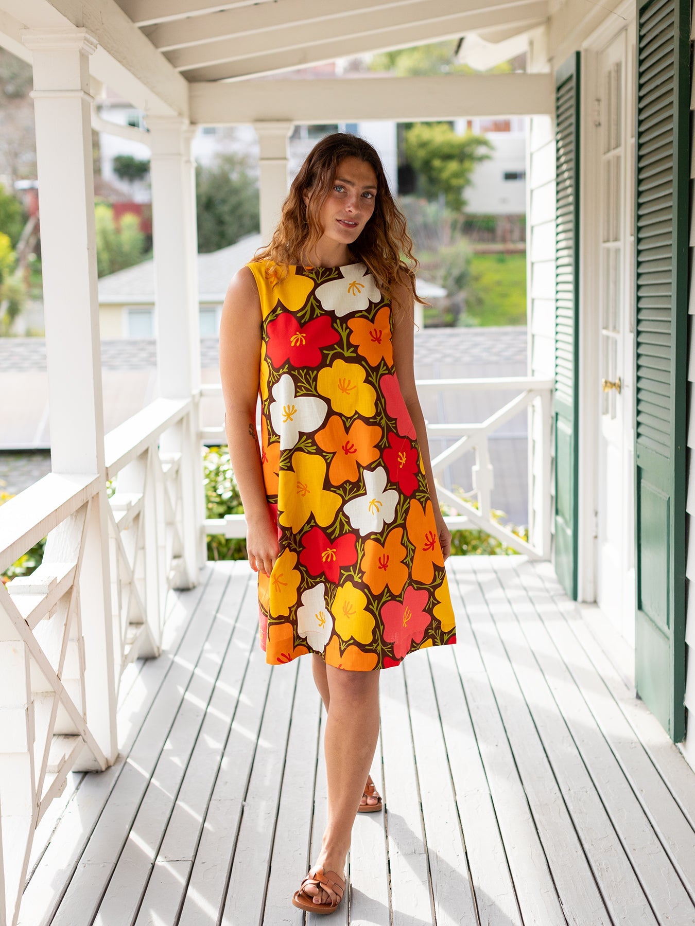 JUNIPER dress California Poppy - Lesley Evers - Best Seller - Blue - cotton dress