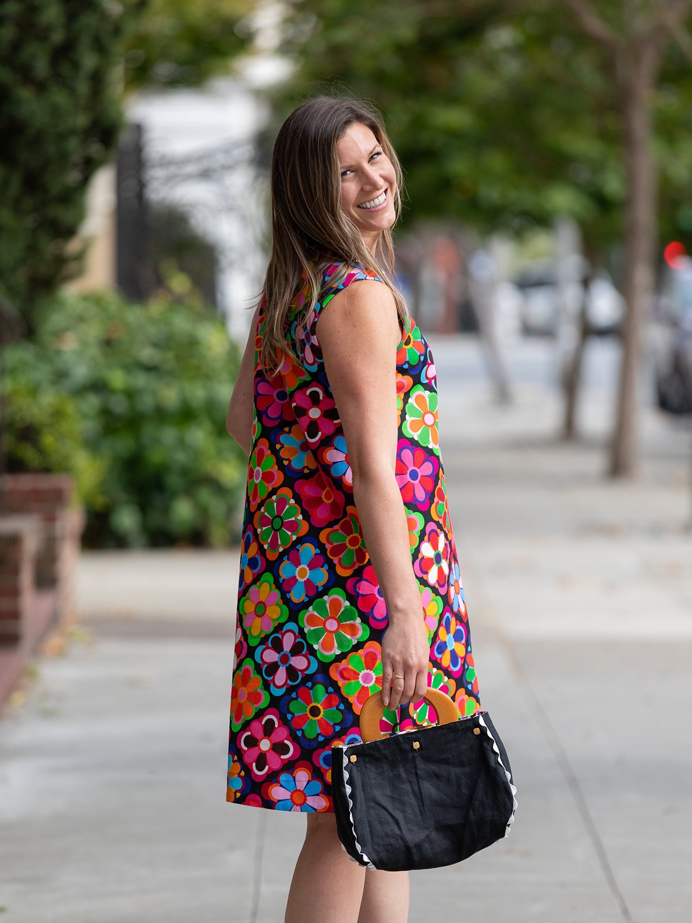 JUNIPER dress Jubilee Multi - Lesley Evers - Best Seller - Blue - cotton dress