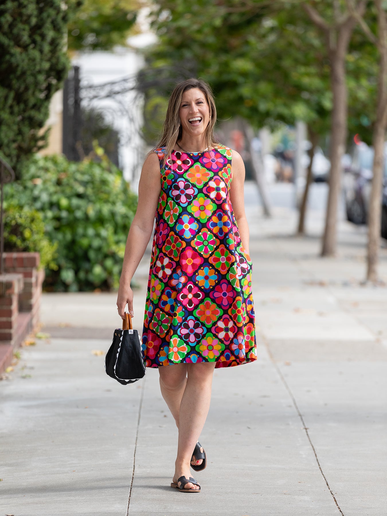 JUNIPER dress Jubilee Multi - Lesley Evers - Best Seller - Blue - cotton dress