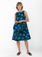 JUNIPER dress Mod Blossom Blue - Lesley Evers-Blue Dress-Dress-juniper