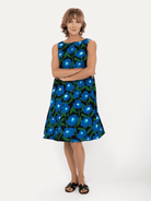 JUNIPER dress Mod Blossom Blue - Lesley Evers-Blue Dress-Dress-juniper