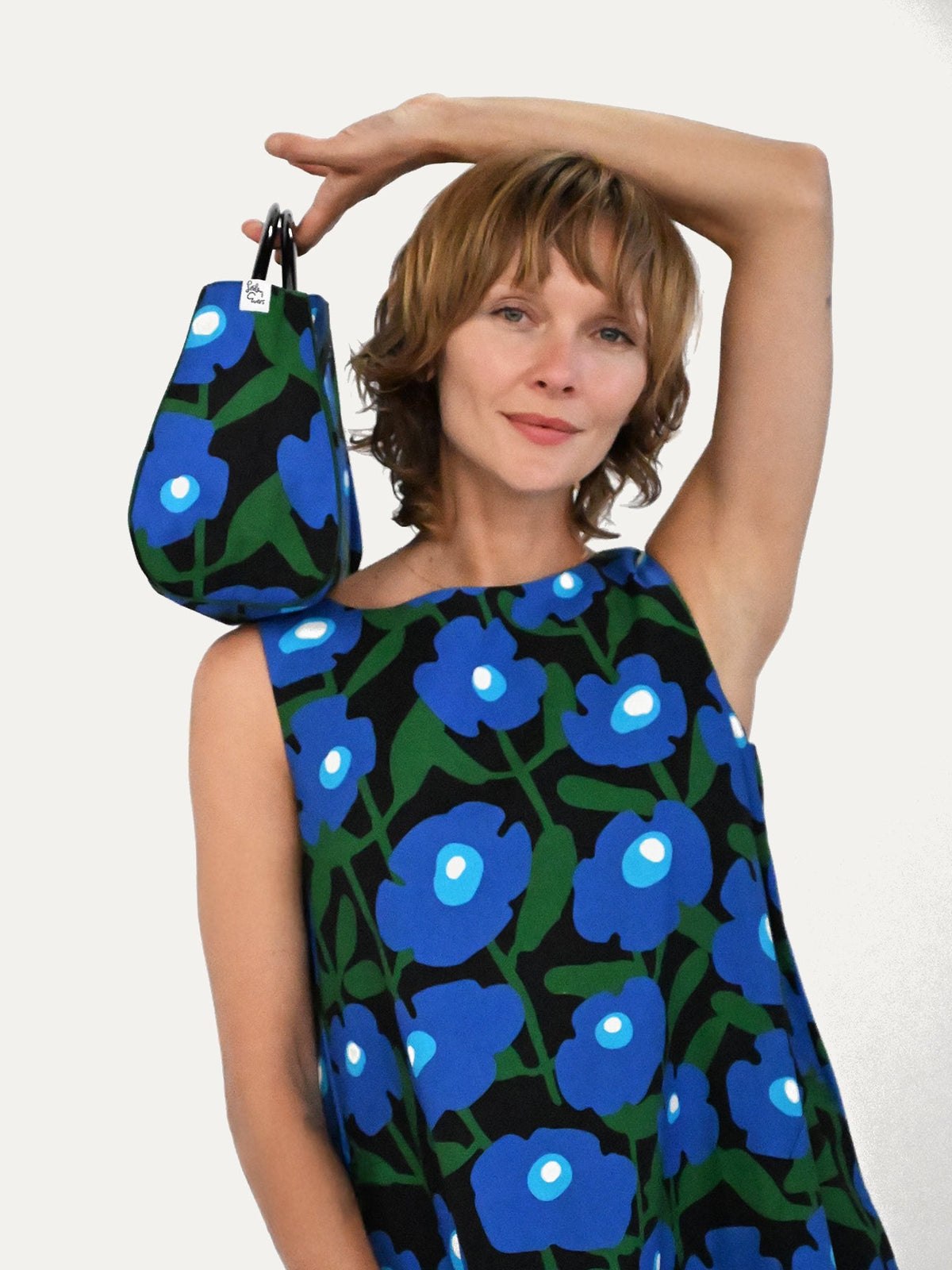 JUNIPER dress Mod Blossom Blue - Lesley Evers-Blue Dress-Dress-juniper