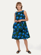 JUNIPER dress Mod Blossom Blue - Lesley Evers-Blue Dress-Dress-juniper