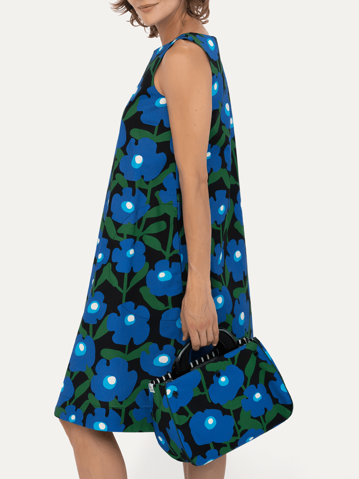 JUNIPER dress Mod Blossom Blue - Lesley Evers-Blue Dress-Dress-juniper