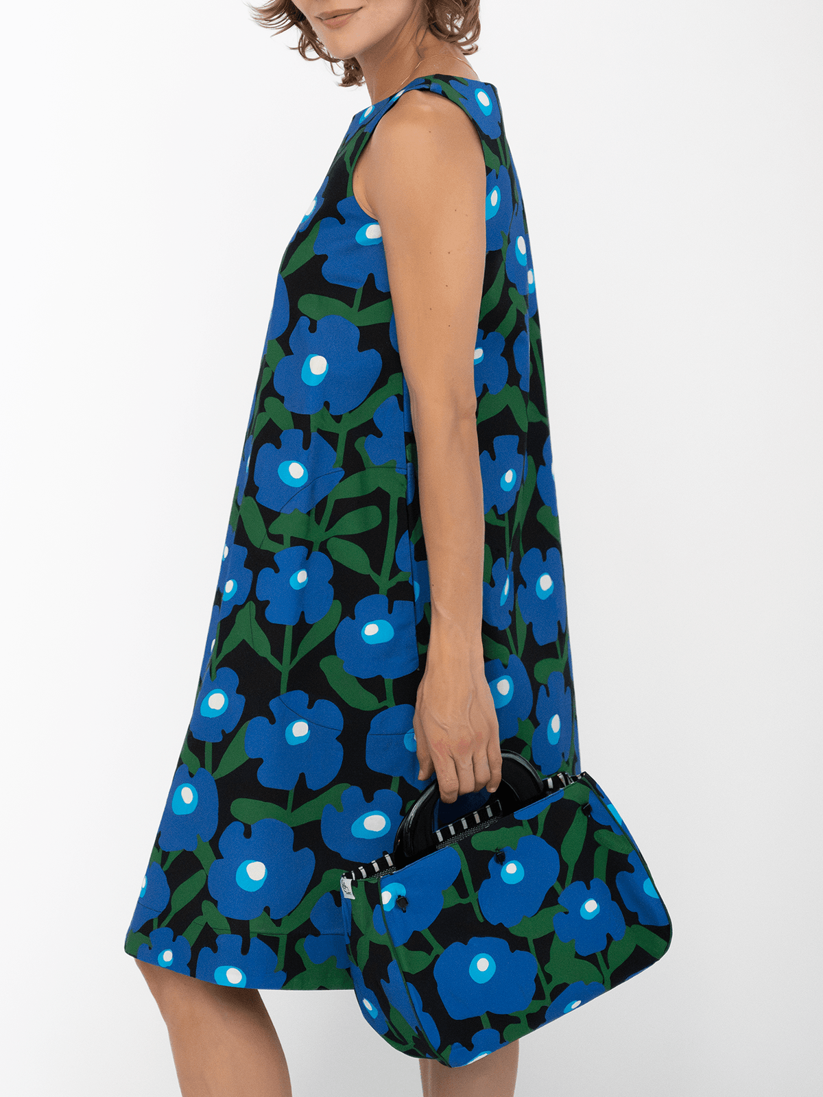 JUNIPER dress Mod Blossom Blue - Lesley Evers-Blue Dress-Dress-juniper