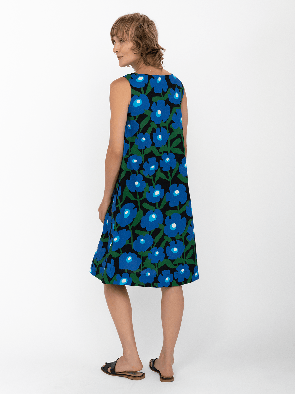 JUNIPER dress Mod Blossom Blue - Lesley Evers-Blue Dress-Dress-juniper