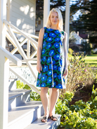 JUNIPER dress Mod Blossom Navy - Lesley Evers - Blue Dress - Dress - juniper