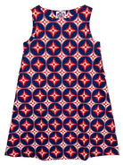 JUNIPER dress North Start Navy and Red - Lesley Evers - Best Seller - Blue - cotton dress