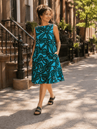 JUNIPER Green Chicka Boom - Lesley Evers - Blue Dress - chicka boom - chickaboom