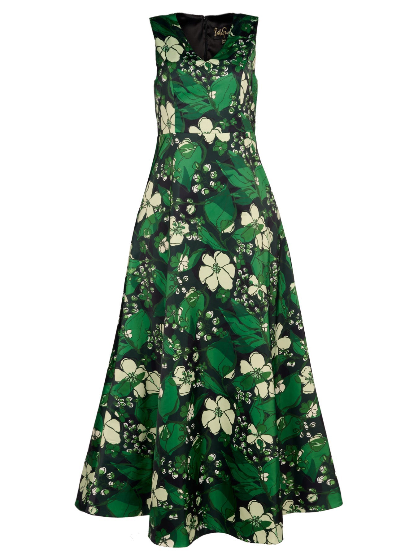 KATHLEEN dress Plum Blossom Emerald - Lesley Evers - Dress - formal - Shop