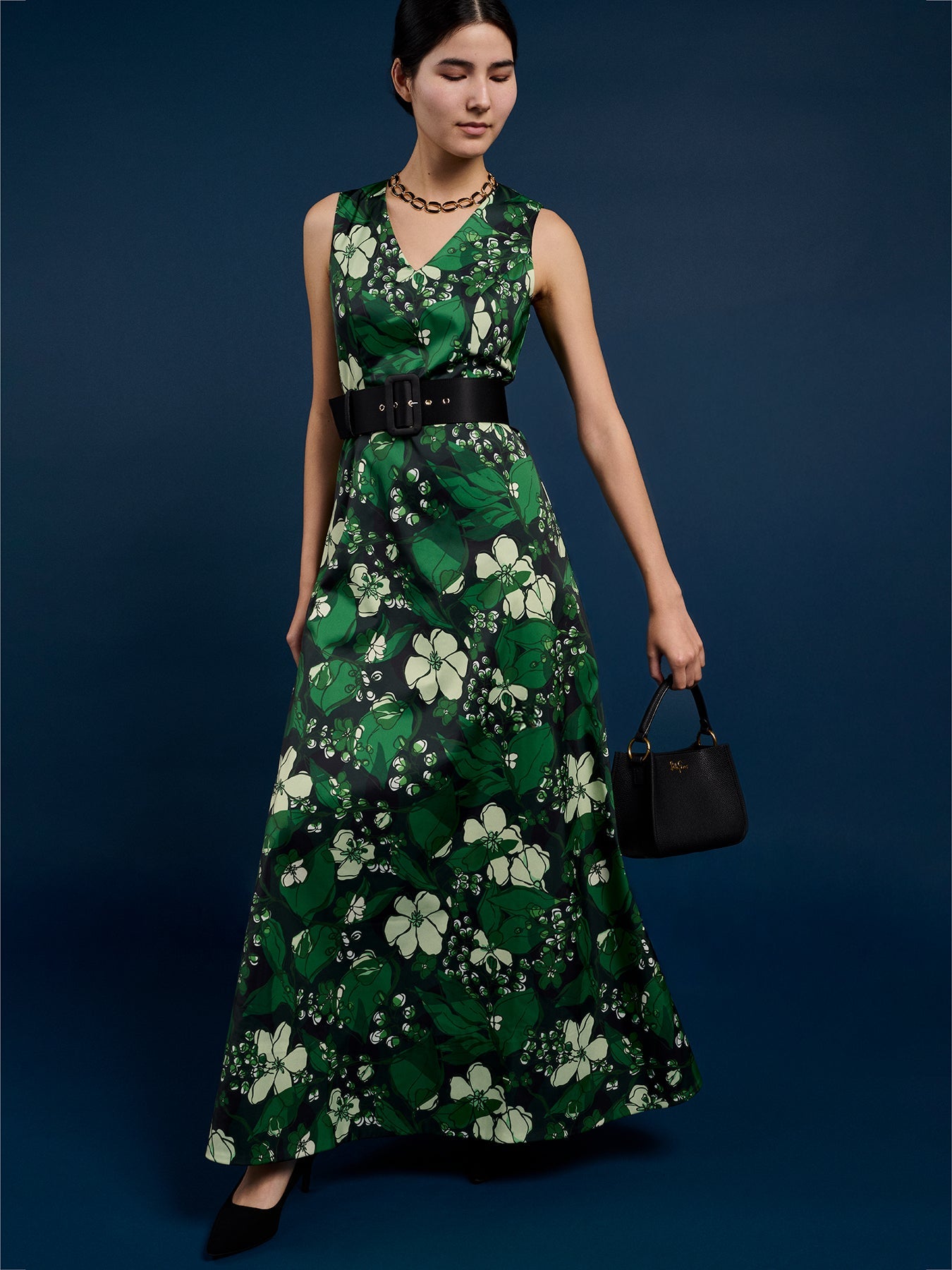 KATHLEEN dress Plum Blossom Emerald - Lesley Evers - Dress - formal - Shop