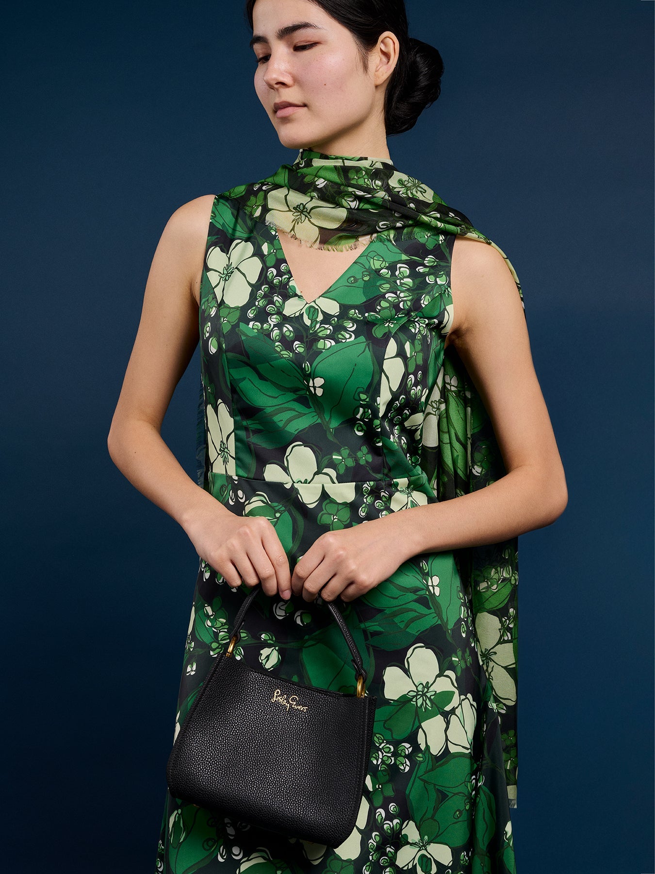 KATHLEEN dress Plum Blossom Emerald - Lesley Evers - Dress - formal - Shop