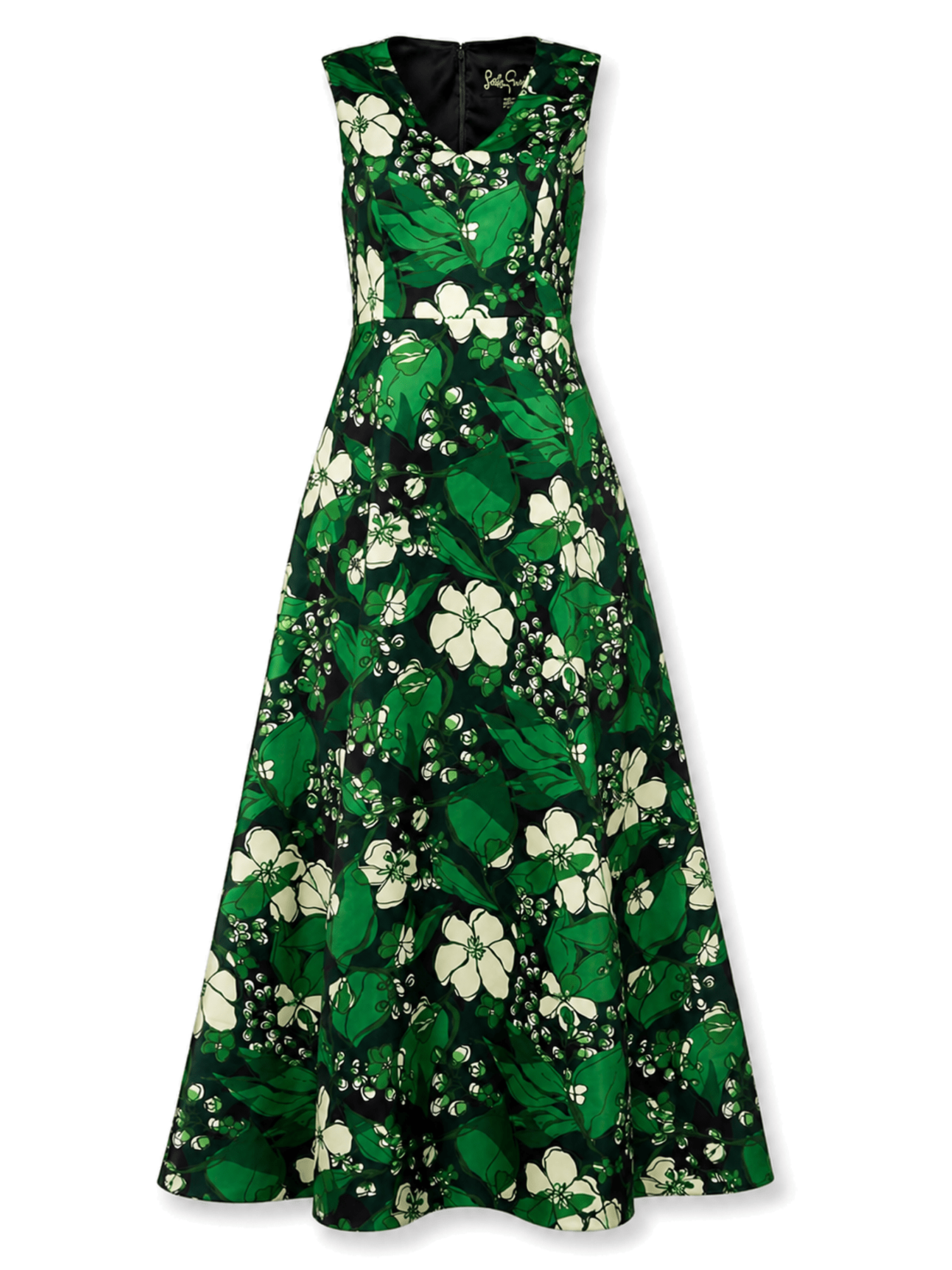 KATHLEEN dress Plum Blossom Emerald - Lesley Evers - Dress - formal - Shop