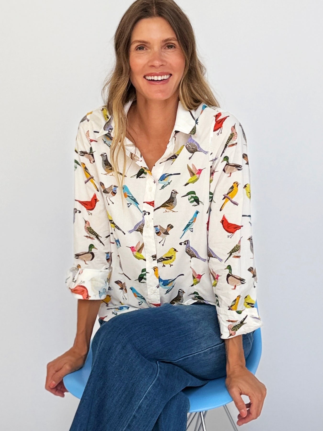 KATHRYN blouse Birds - Lesley Evers-Bird Collection-birds-Catherine