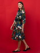 KATHRYN blouse Flower Field - Lesley Evers-Bird Collection-birds-Catherine