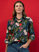 KATHRYN blouse Flower Field - Lesley Evers-Bird Collection-birds-Catherine