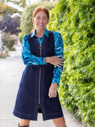 KATHRYN blouse Flowerland Blue - Lesley Evers - Blue - Catherine - Cathy