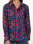 KATHRYN blouse Gems - Lesley Evers-Catherine-Cathy-cord suit