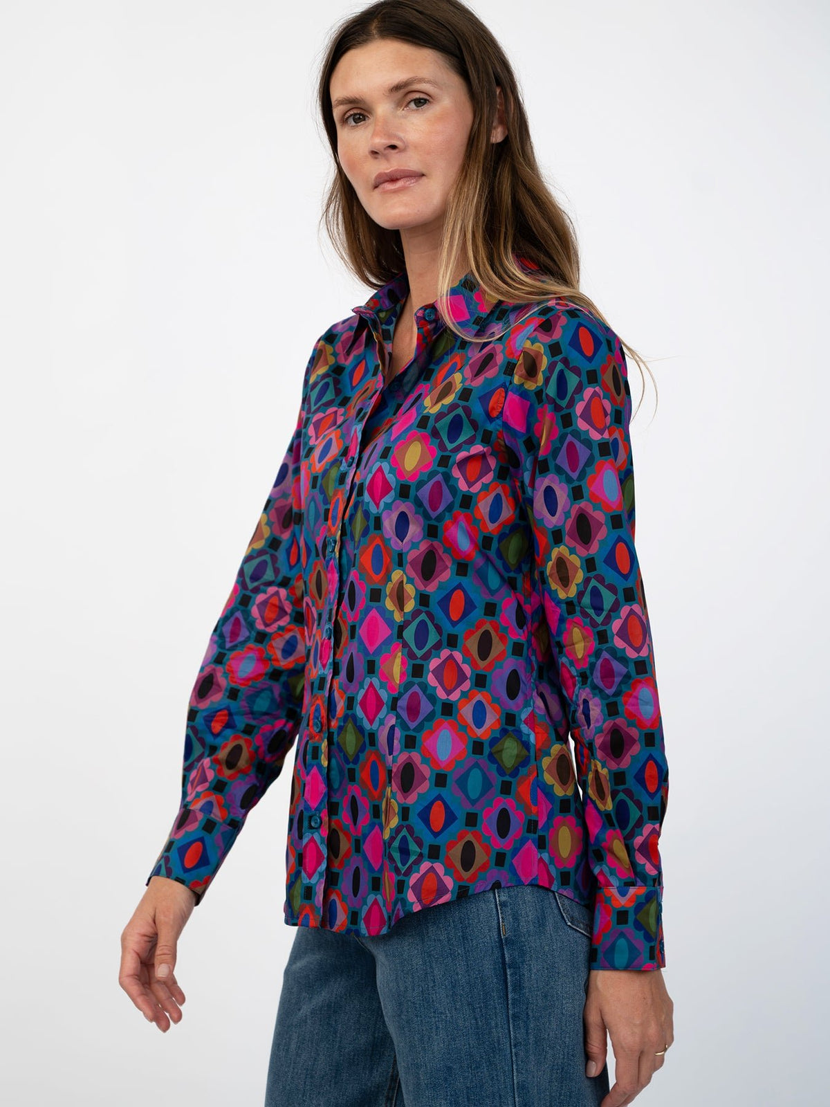 KATHRYN blouse Gems - Lesley Evers-Catherine-Cathy-cord suit