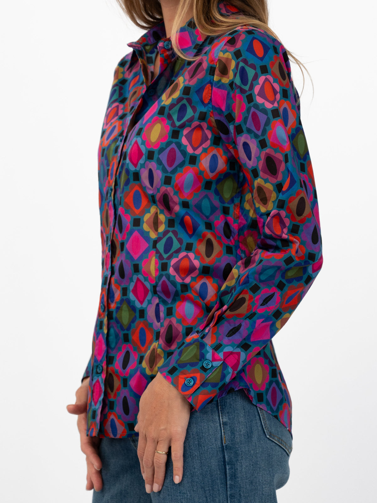 KATHRYN blouse Gems - Lesley Evers-Catherine-Cathy-cord suit