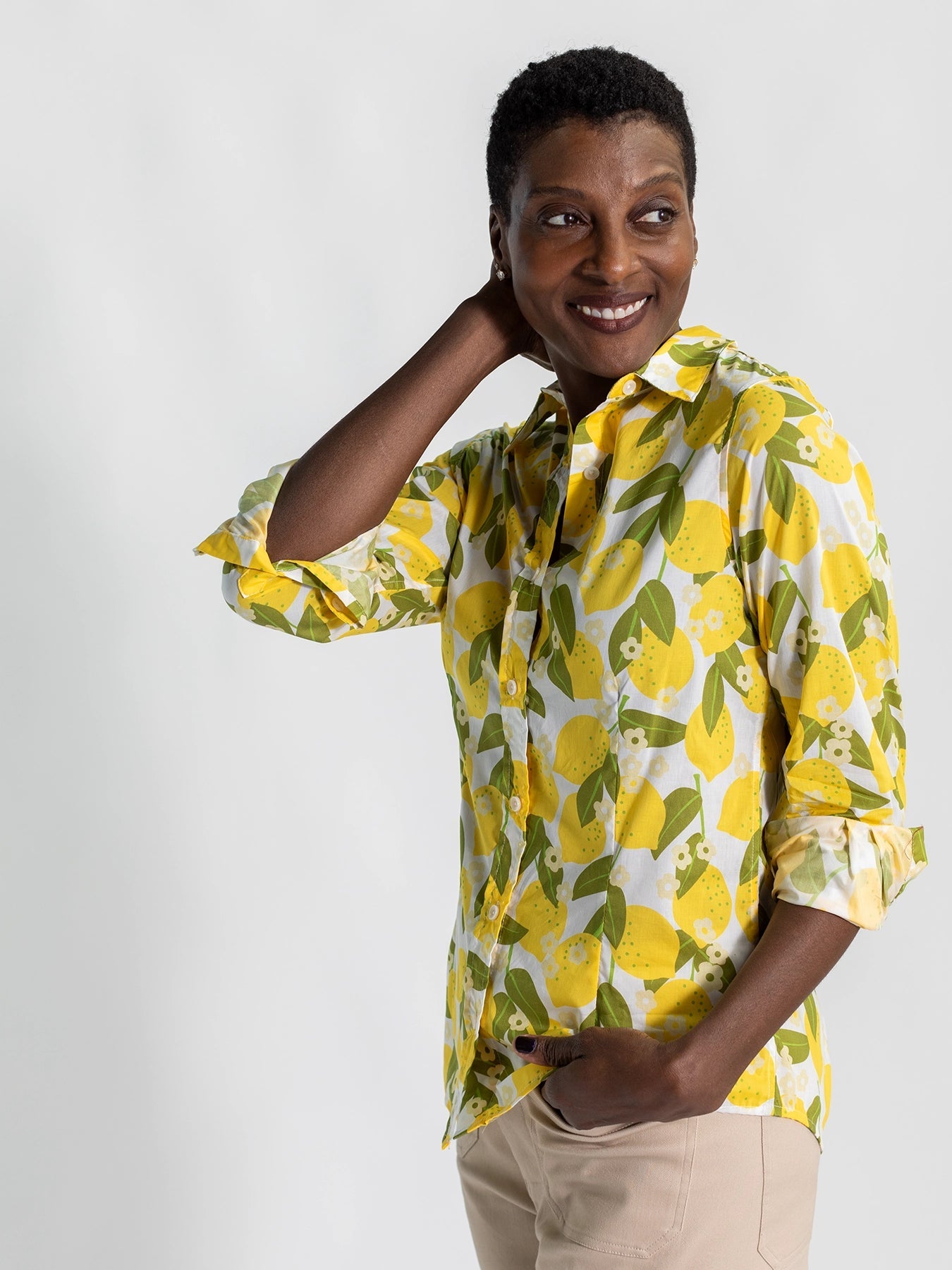 KATHRYN blouse Lemons - Lesley Evers - Bird Collection - birds - Catherine