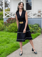 KATRINA dress Black - Lesley Evers - Black - black and white - black and white dress