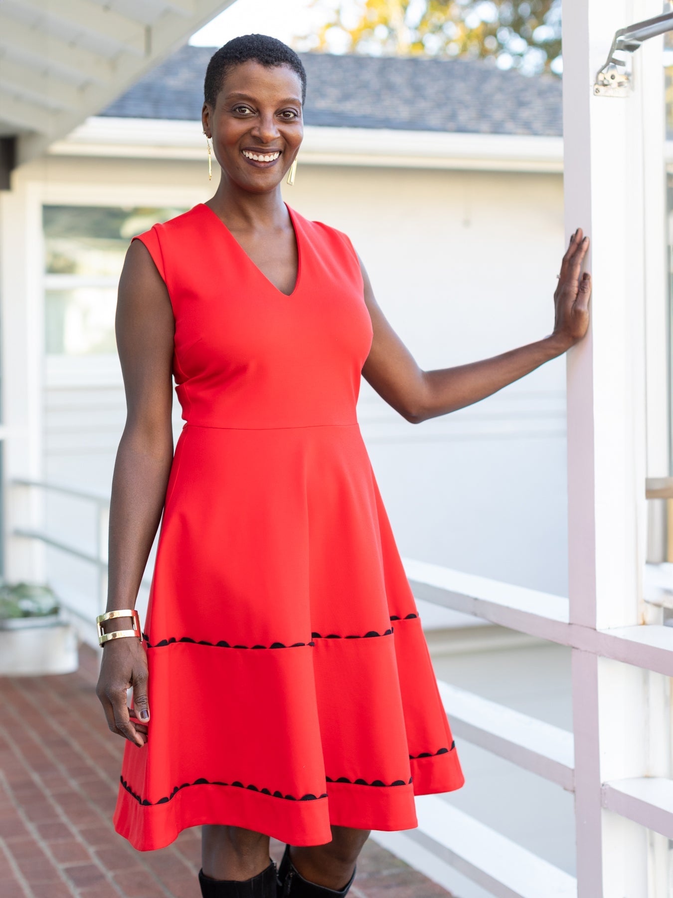 KATRINA dress Red - Lesley Evers - black and red - christmas - holiday