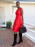 KATRINA dress Red - Lesley Evers - black and red - christmas - holiday