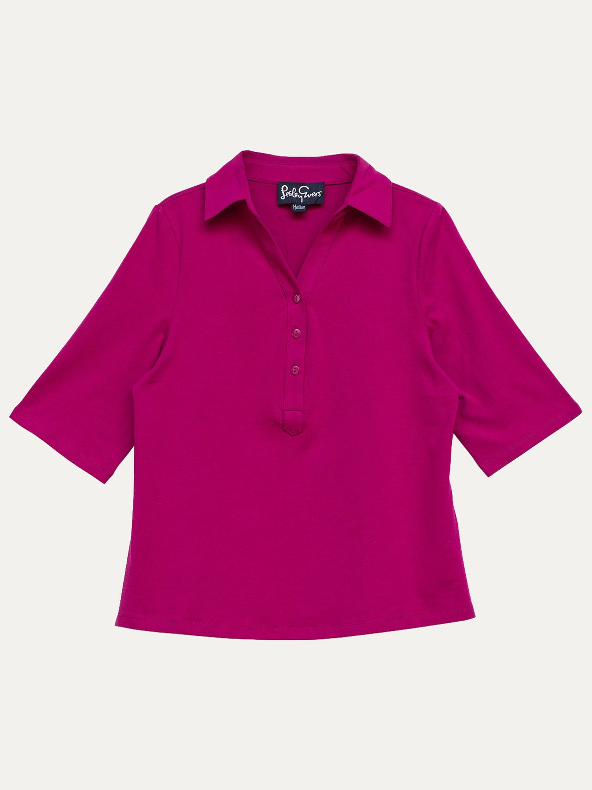 KIMMY top Berry - Lesley Evers-Button Top-clothing-colorful