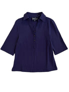 KIMMY top Indigo - Lesley Evers - Button Top - clothing - colorful