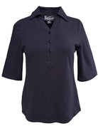 KIMMY top Navy - Lesley Evers - Button Top - clothing - colorful