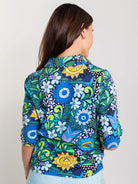 KIMMY top Sunshine Blue - Lesley Evers - Button Top - clothing - colorful